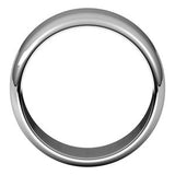 10K White 10 mm Half Round Band Size 12