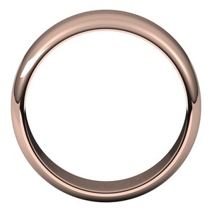 10K Rose 8 mm Half Round Band Size 8