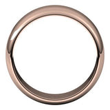 10K Rose 8 mm Half Round Band Size 15