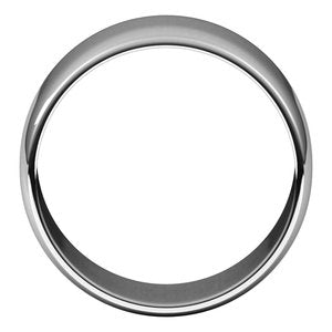 10K White 10 mm Lightweight Half Round Band Size 15.5