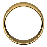 10K Yellow 10 mm Lightweight Half Round Band Size 15.5