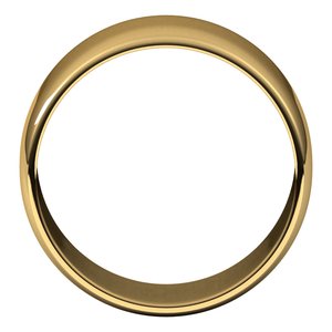 10K Yellow 10 mm Lightweight Half Round Band Size 15.5