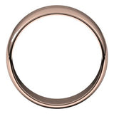 10K Rose 8 mm Lightweight Half Round Band Size 5