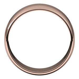 10K Rose 8 mm Lightweight Half Round Band Size 5