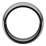 10K White 10 mm Comfort-Fit Half Round Band Size 15