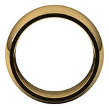 18K Yellow 10 mm Comfort-Fit Half Round Band Size 10.5