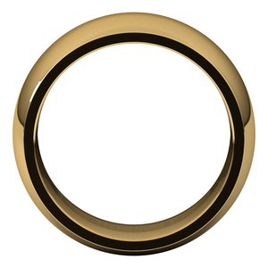 18K Yellow 10 mm Comfort-Fit Half Round Band Size 10.5