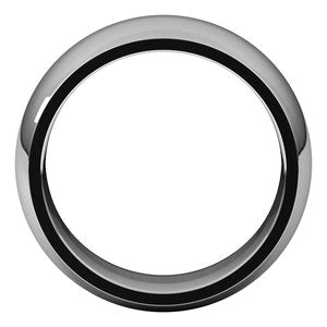 14K White 9 mm Comfort-Fit Half Round Band Size 8