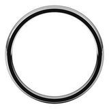 10K White 3 mm Lightweight Comfort-Fit Half Round Band Size 18
