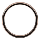 10K Rose 3 mm Lightweight Comfort-Fit Half Round Band Size 6