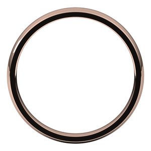 10K Rose 3 mm Lightweight Comfort-Fit Half Round Band Size 6