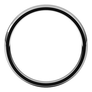 10K White 2.5 mm Lightweight Comfort-Fit Half Round Band Size 18.5