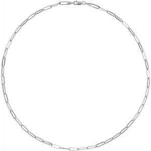 Sterling Silver 3.85 mm Paperclip-Style 7" Chain
