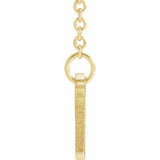14K Yellow Be Posh® Engravable Bar 17 1/2" Necklace