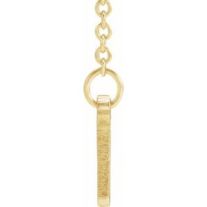 14K Yellow Be Posh® Engravable Bar 17 1/2" Necklace