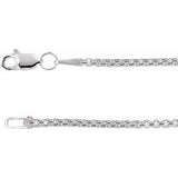 Sterling Silver 1.8 mm Rounded Box 7" Chain