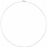 14K White .55 mm Box 7" Chain