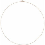 14K Rose .55 mm Box 7" Chain