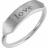 Sterling Silver 20x5 mm Geometric Signet Ring