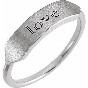 Sterling Silver 20x5 mm Geometric Signet Ring