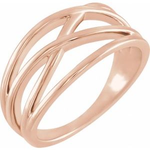 14K Rose Criss-Cross Ring