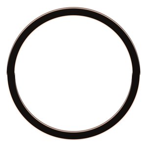 14K Rose 1 mm Flat Band Size 19
