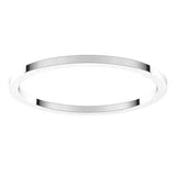 18K White 1 mm Flat Band Size 5