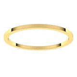 14K Yellow 1 mm Flat Band Size 18