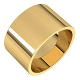 14K Yellow 12 mm Flat Band