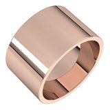 14K Rose 12 mm Flat Band Size 12.5
