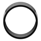 18K White 12 mm Flat Band Size 13.5