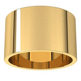 14K Yellow 12 mm Flat Band