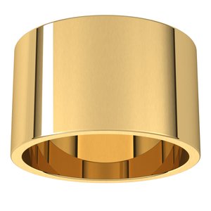 14K Yellow 12 mm Flat Band