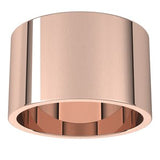 14K Rose 12 mm Flat Band Size 12.5