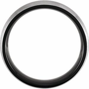 Black PVD Titanium 6 mm Comfort-Fit Half Round Band Size 8.5