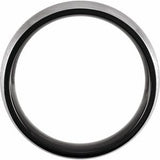 Black PVD Titanium 6 mm Comfort-Fit Half Round Band Size 7.5