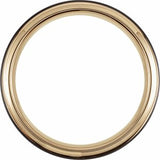18K Yellow Gold PVD & Black PVD Tungsten 6 mm Beveled Stepped-Edge Comfort-Fit Band Size 9.5