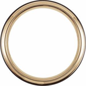 18K Yellow Gold PVD & Black PVD Tungsten 6 mm Beveled Stepped-Edge Comfort-Fit Band Size 8.5