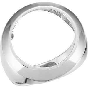 Sterling Silver Coin Frame Bezel Ring Mounting for 13.9 mm Coin