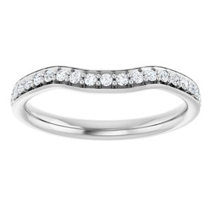 14K White 1/5 CTW Natural Diamond Band