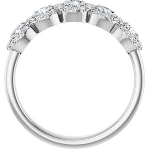 14K White 3/4 CTW Natural Diamond Anniversary Band