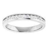 14K White 3/8 CTW Natural Diamond Channel Set Anniversary Band