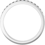 14K White 3/8 CTW Natural Diamond Channel Set Anniversary Band