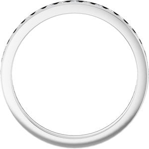 14K White 3/8 CTW Natural Diamond Channel Set Anniversary Band