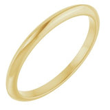 14K Yellow Knife Edge Band Size 7