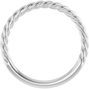 Platinum 1.7 mm Rope Band Size 7