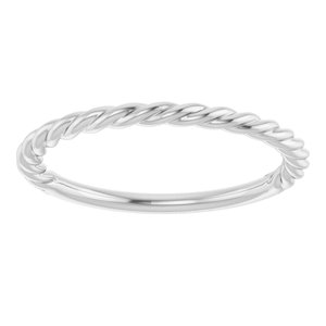 Platinum 1.7 mm Rope Band Size 7