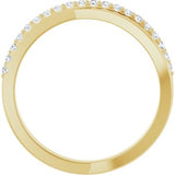 14K Yellow 1/5 CTW Natural Diamond Criss-Cross Ring