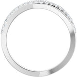 Platinum 1/5 CTW Natural Diamond Criss-Cross Ring