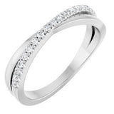 14K White 1/5 CTW Natural Diamond Criss-Cross Ring